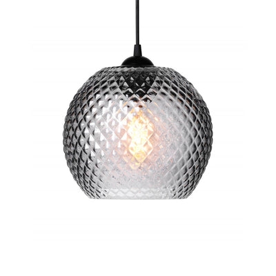 Nobb Ball Pendant Light, Smoke glass