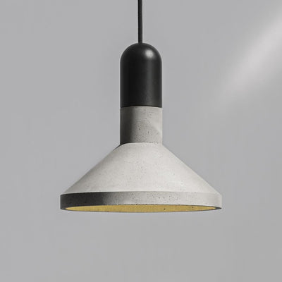 Outlet Shang pendant - Concrete and black aluminium