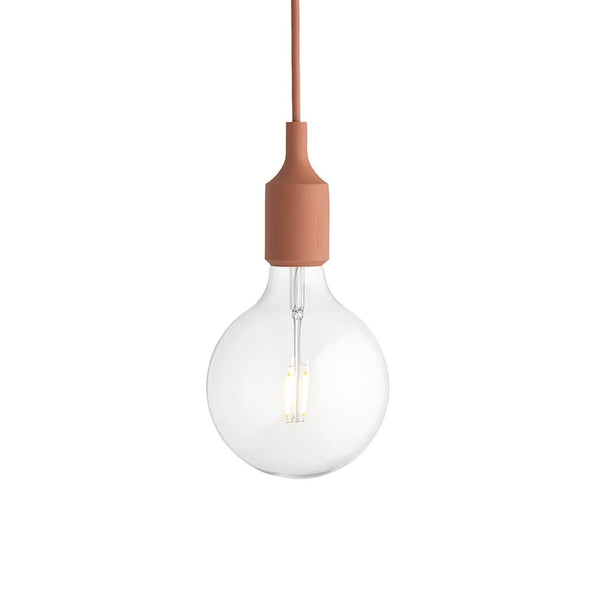 Outlet E27 pendant lamp - LED - Terracotta, None